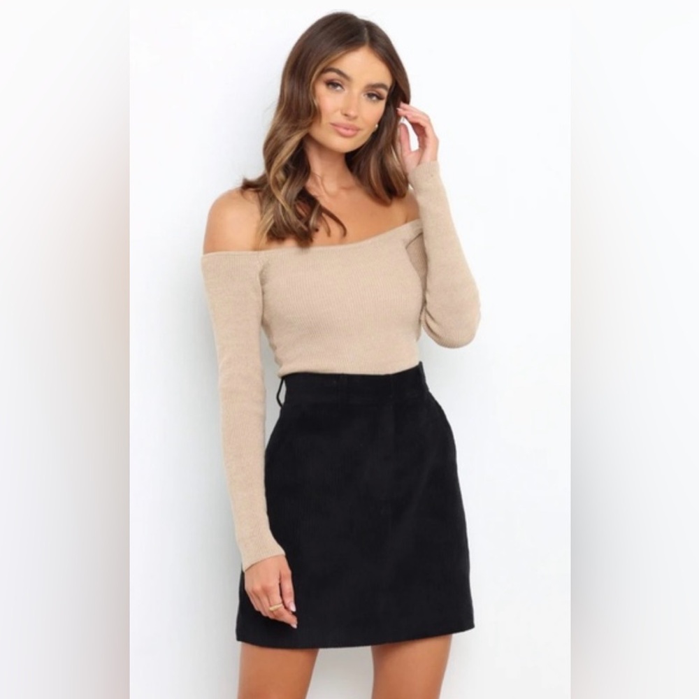 NWT Petal & Pup Black Corduroy Skirt